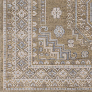 Surya Almeria Hand-made 2' X 3' Luxurious Wool & Viscose Rug - Elegant, Timeless Design For Any Space Mustard Wool,Viscose Alm2301-23