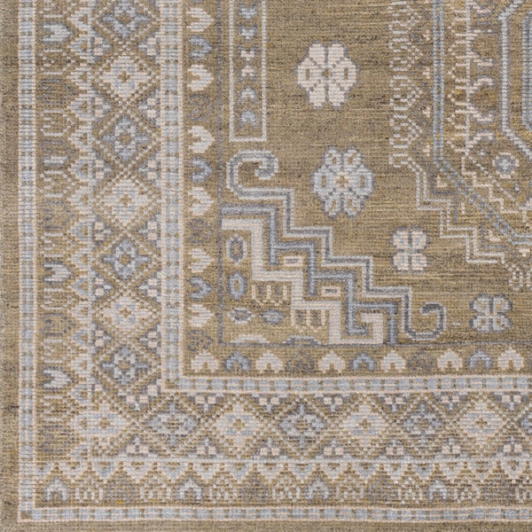 Surya Almeria Hand-made 2' X 3' Luxurious Wool & Viscose Rug - Elegant, Timeless Design For Any Space Mustard Wool,Viscose Alm2301-23