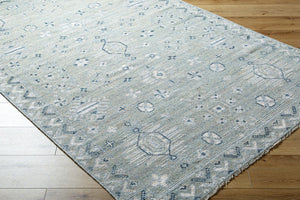 Surya Almeria Hand-made 2' X 3' Luxurious Wool & Viscose Rug - Elegant, Timeless Design For Any Space Denim Wool,Viscose Alm2302-23