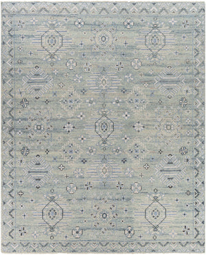 Almeria ALM-2302 8' x 10' Handmade Rug ALM2302-810  Denim, Black, Dusty Sage, Light Beige, Cream, Burgandy Surya