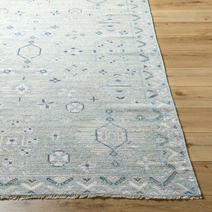 Almeria ALM-2302 8' x 10' Handmade Rug ALM2302-810  Denim, Black, Dusty Sage, Light Beige, Cream, Burgandy Surya