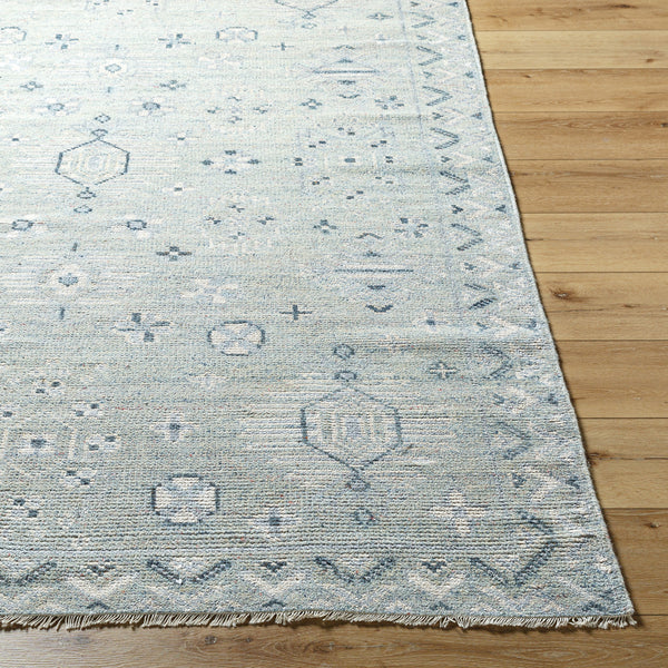 Almeria ALM-2302 8' x 10' Handmade Rug ALM2302-810  Denim, Black, Dusty Sage, Light Beige, Cream, Burgandy Surya