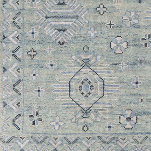 Surya Almeria Hand-made 2' X 3' Luxurious Wool & Viscose Rug - Elegant, Timeless Design For Any Space Denim Wool,Viscose Alm2302-23