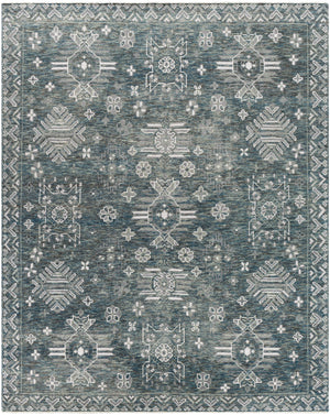 Almeria ALM-2303 8' x 10' Handmade Rug ALM2303-810  Dusty Sage, Medium Green, Medium Gray, Black, Cream Surya