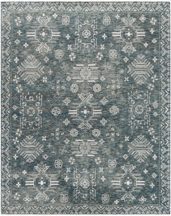 Almeria ALM-2303 8' x 10' Handmade Rug ALM2303-810  Dusty Sage, Medium Green, Medium Gray, Black, Cream Surya