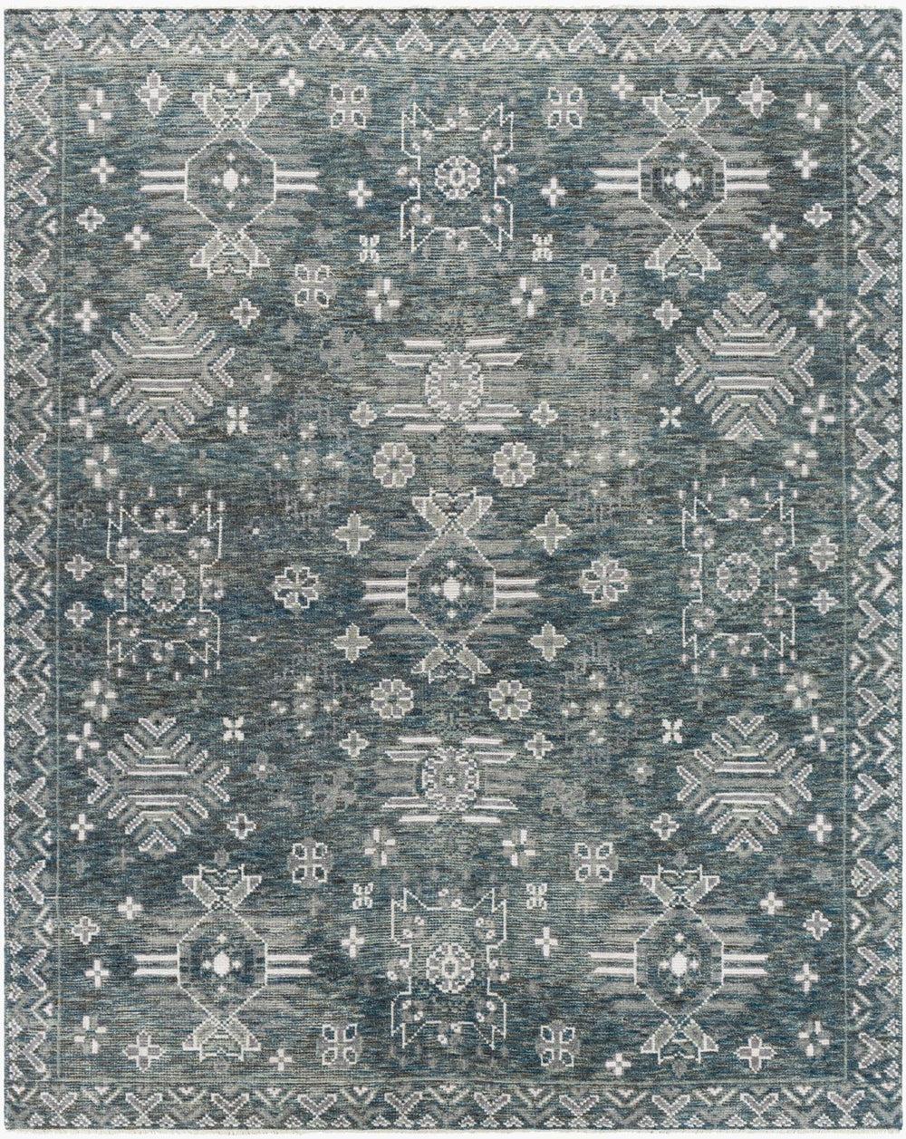 Surya Almeria Hand-made 2' X 3' Luxurious Wool & Viscose Rug - Elegant, Timeless Design For Any Space Dusty Sage Wool,Viscose Alm2303-23