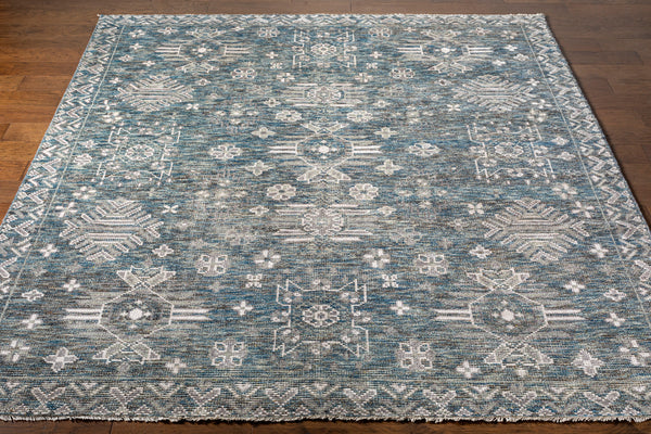 Almeria ALM-2303 8' x 10' Handmade Rug ALM2303-810  Dusty Sage, Medium Green, Medium Gray, Black, Cream Surya