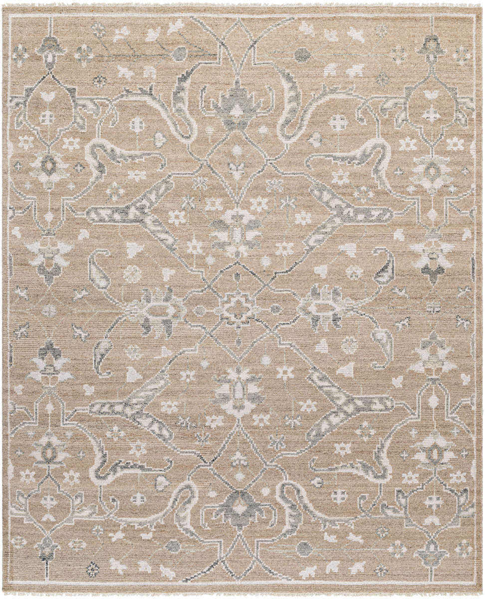 Almeria ALM-2304 8'10" x 12' Handmade Rug ALM2304-81012  Light Brown, Charcoal, Cream Surya