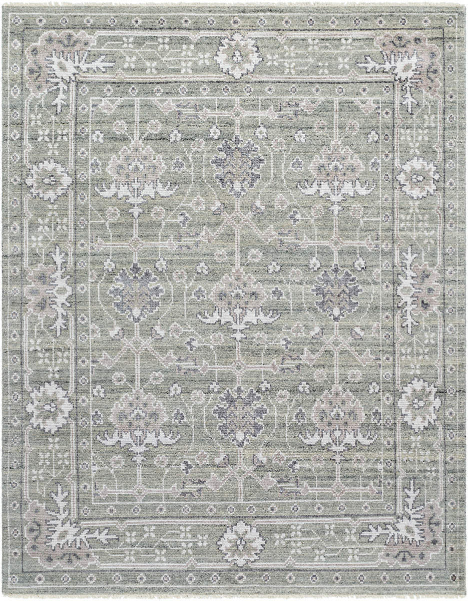 Almeria ALM-2305 8'10" x 12' Handmade Rug ALM2305-81012  Medium Gray, Gray, Cream Surya