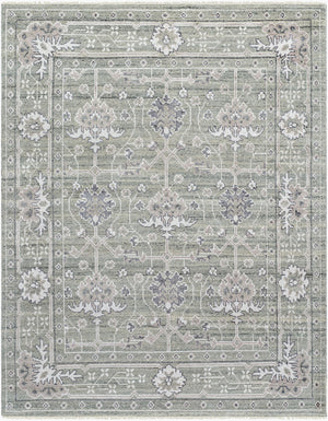 Surya Almeria Hand-made 2' X 3' Luxurious Wool & Viscose Rug - Elegant, Timeless Design For Any Space Medium Gray Wool,Viscose Alm2305-23