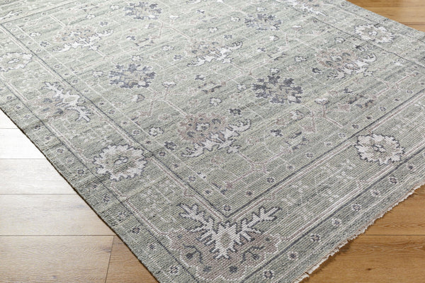 Surya Almeria Hand-made 2' X 3' Luxurious Wool & Viscose Rug - Elegant, Timeless Design For Any Space Medium Gray Wool,Viscose Alm2305-23