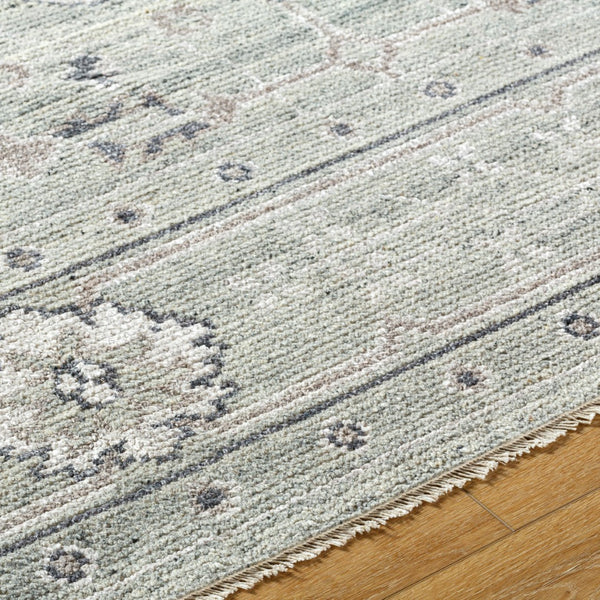 Surya Almeria Hand-made 2' X 3' Luxurious Wool & Viscose Rug - Elegant, Timeless Design For Any Space Medium Gray Wool,Viscose Alm2305-23