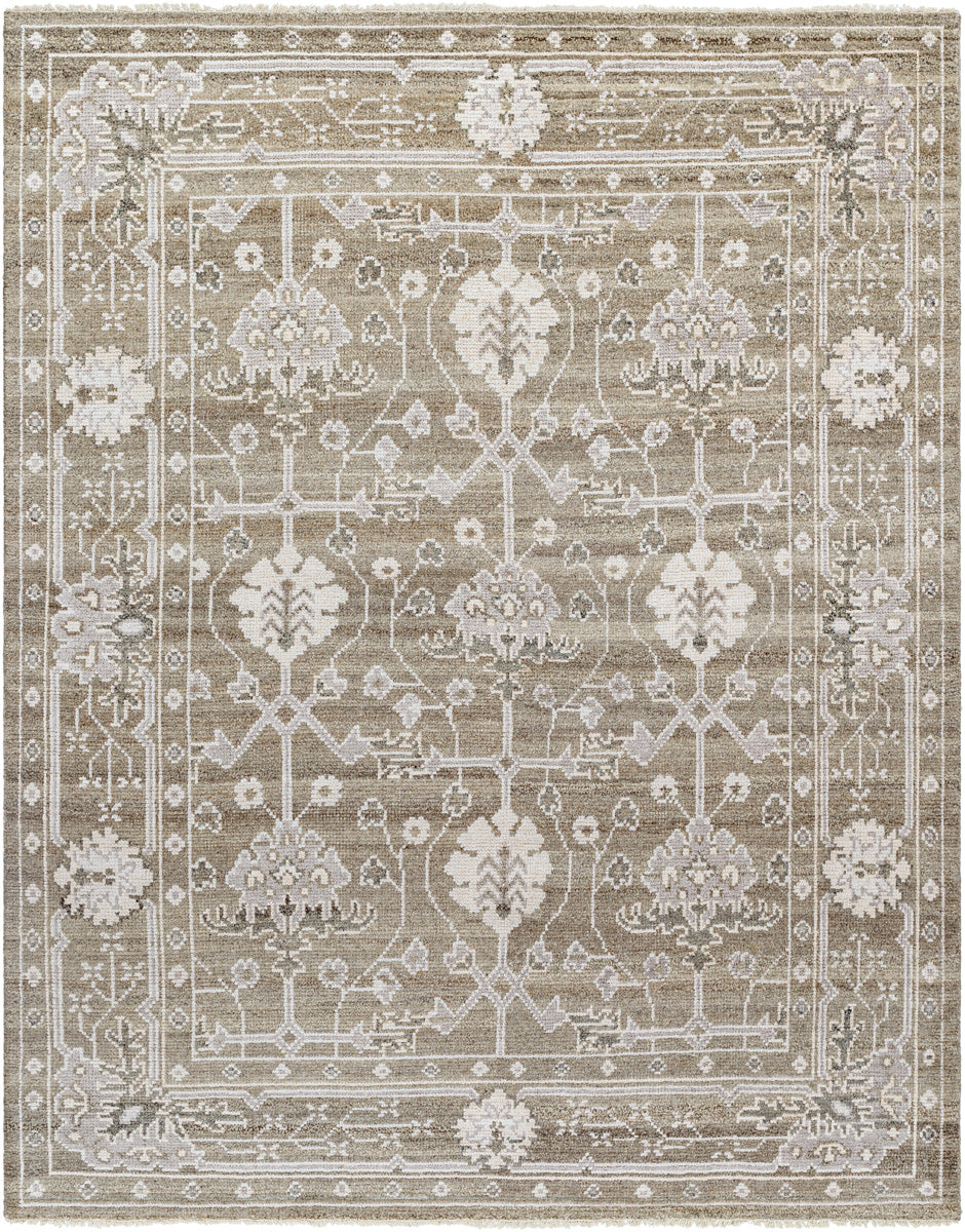 Almeria ALM-2306 8'10" x 12' Handmade Rug ALM2306-81012  Light Brown, Medium Gray, Cream Surya