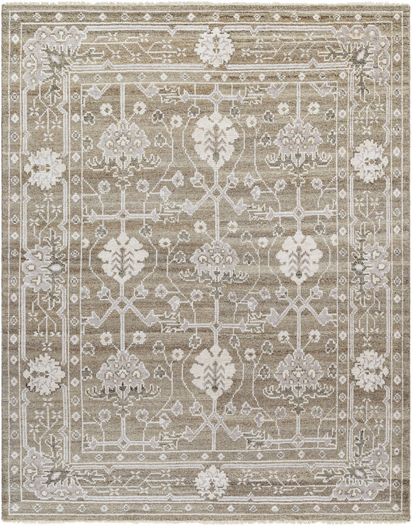 Almeria ALM-2306 8'10" x 12' Handmade Rug ALM2306-81012  Light Brown, Medium Gray, Cream Surya