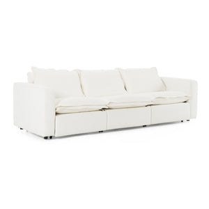 Vig Furniture Divani Casa Almagre - Elegant White Fabric Sofa With 3 Electric Recliners For Ultimate Comfort White  Vgev-g2315-wht