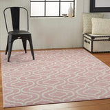 Nourison Jubilant JUB19 Machine Made Power-loomed Borderless Design Indoor Only Contemporary  Rug Pink, Pink 100% Polypropylene 99446479945