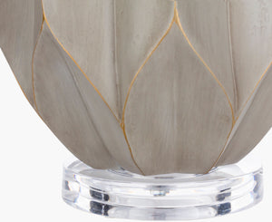 Surya Alpena Modern 28" Accent Table Lamp With Crystal Base & Chic Linen Shade For Stylish Illumination Body, Light Gray,Base, Clear,Finial, Metallic ,Nickel,Harp, Metallic ,Nickel Resin,Crystal,Linen Alp100-tbl