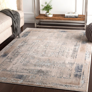 Livabliss Alpine Traditional Patterned Machine Woven Polypropylene Accent Rug for Entryway or Bedroom Taupe, Gray 6'7" x 9'6" ALP2300-6796