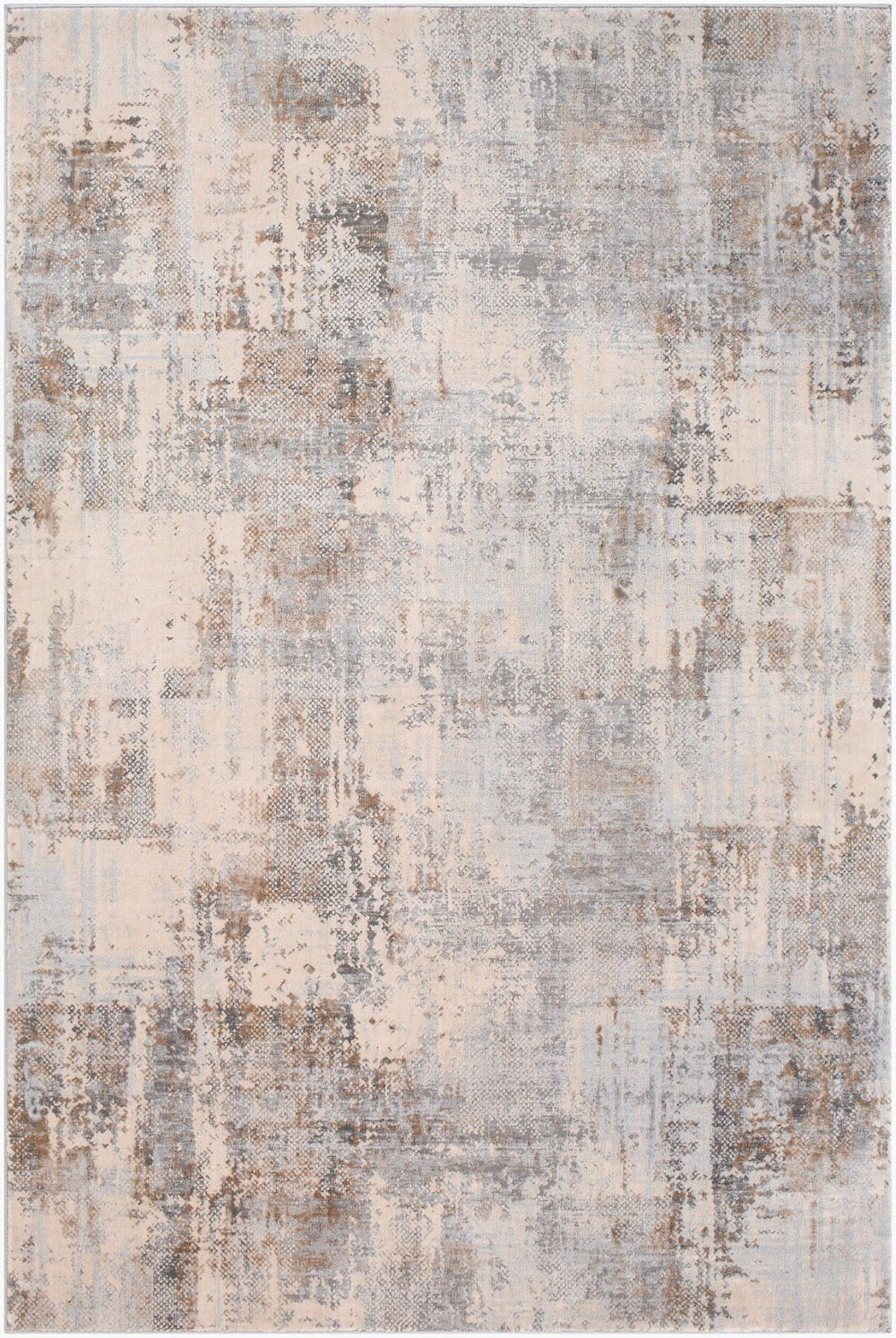 Livabliss Alpine Geometric Mid-century Machine Woven Polypropylene Accent Rug for Entryways Light Gray, Tau 2' x 2'11" ALP2304-23