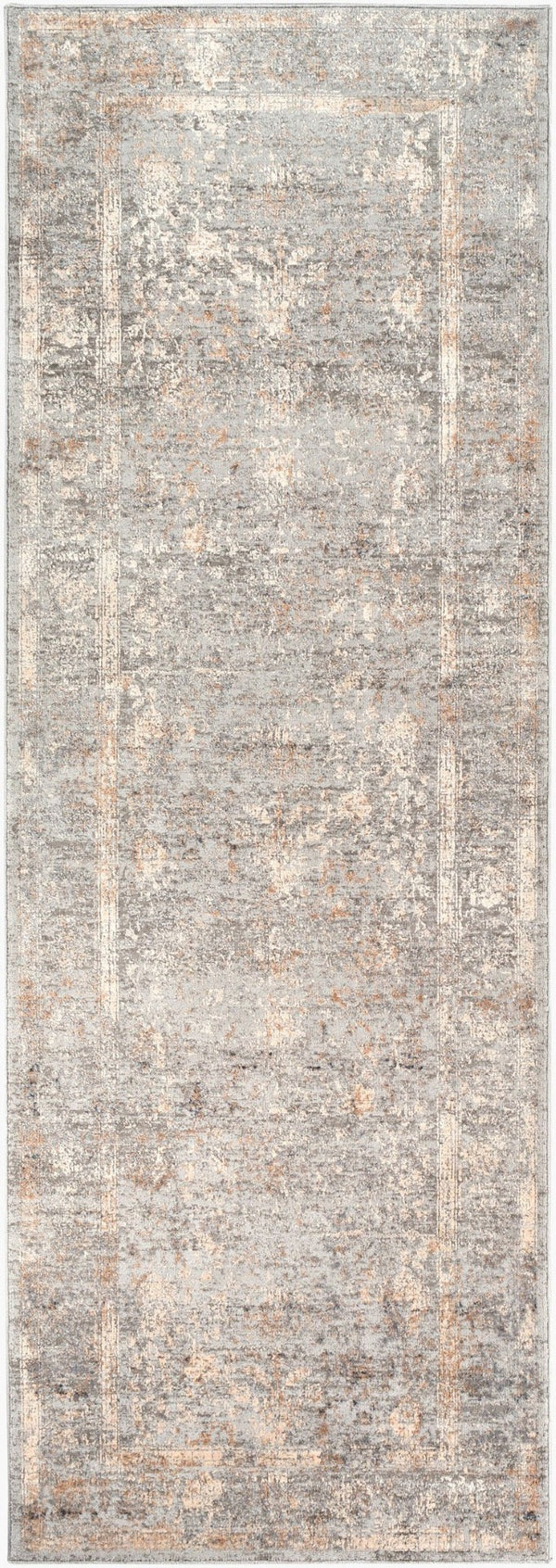 Livabliss Alpine Turkish Woven Accent Rug with High Low Pile for Entryways and Reading Nooks Light Gray, Tau 2'7" x 7'3" ALP2307-2773