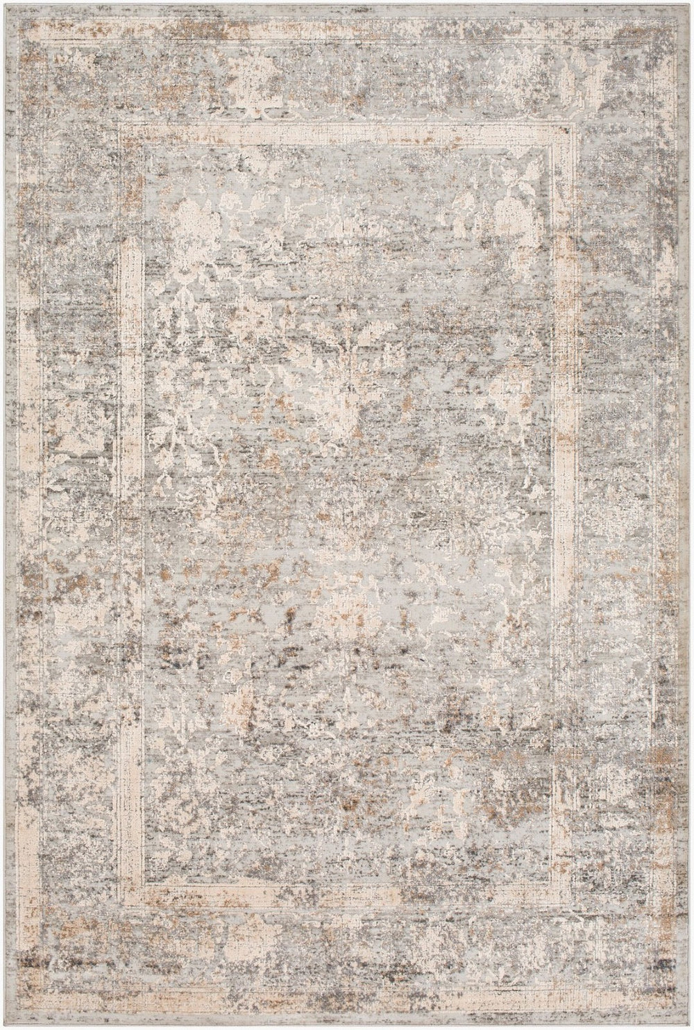 Livabliss Alpine Turkish Woven Accent Rug with High Low Pile for Entryways and Reading Nooks Light Gray, Tau 5'3" x 7'3" ALP2307-5373