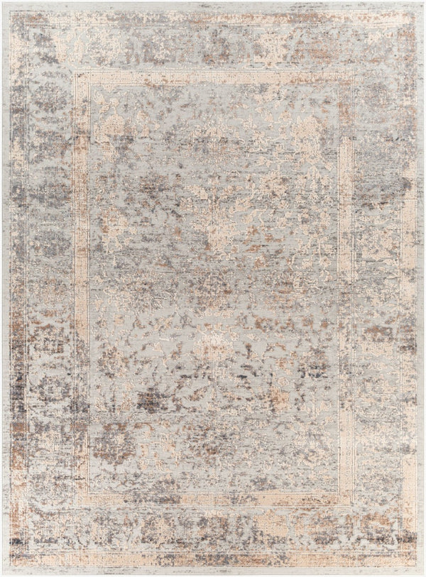 Livabliss Alpine Turkish Woven Accent Rug with High Low Pile for Entryways and Reading Nooks Light Gray, Tau 7'10" x 10'2" ALP2307-710103
