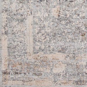 Livabliss Alpine Turkish Woven Accent Rug with High Low Pile for Entryways and Reading Nooks Light Gray, Tau 2'7" x 7'3" ALP2307-2773