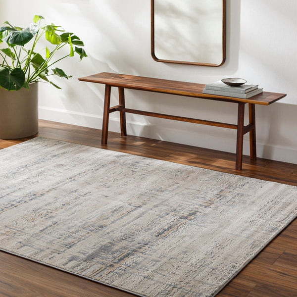 Livabliss Alpine Machine Woven Area Rug Polypropylene Blend Modern Geometric Living Room Light Gray, Ivo 8'10" x 12'4" ALP2312-9124