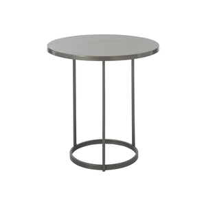 Bernhardt Bernhardt Cast-Aluminum Bonfield Side Table — 22" Round Minimalist Accent Table, Graphite Finish, Durable 407121
