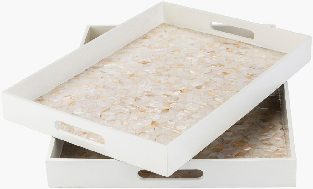 Livabliss Alessandra Mother of Pearl Inlay Nesting Decorative Trays Artisan Set for Any Room ALS002-SET