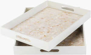 Livabliss Alessandra Mother of Pearl Inlay Nesting Decorative Trays Artisan Set for Any Room ALS002-SET