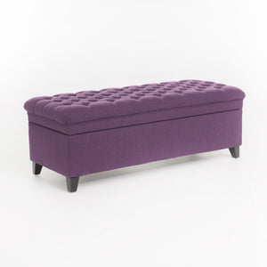 English Elm Juliana Rectangular Storage Ottoman Upholstered Lift Top for Living Room Seating 57741.00PUR