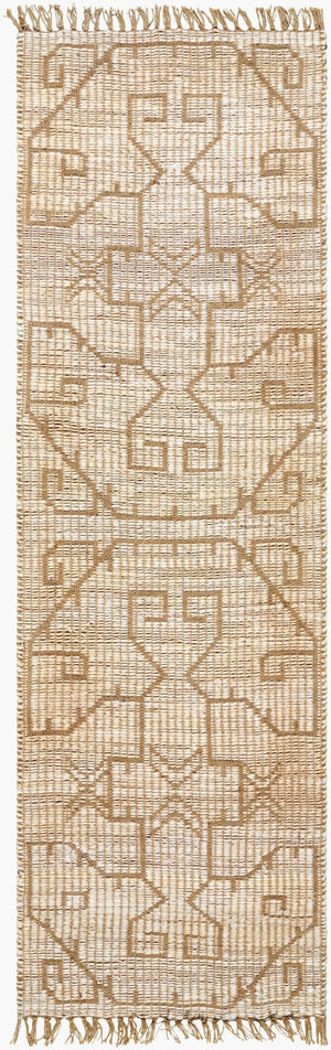 Livabliss Alex Handwoven Jute Flatweave Runner Natural Fiber Fringe Accent for Hallways and Entryways Beige, Sandston 2'6" x 8' ALX2300-268