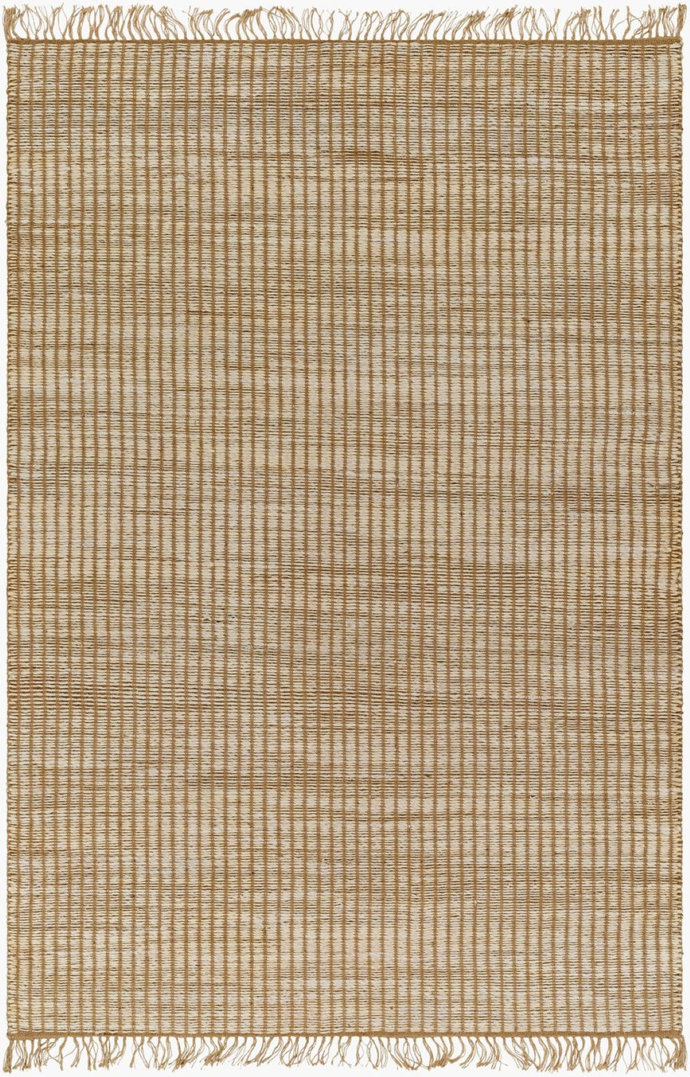 Livabliss Alex Handwoven Jute Flatweave Rug Natural Fiber Artisan Fringe for Entryway or Bath Beige, Sand 27" x 45" ALX2301-2745