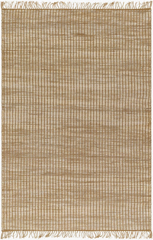 Livabliss Alex Handwoven Jute Flatweave Rug Natural Fiber Artisan Fringe for Entryway or Bath Beige, Sand 27" x 45" ALX2301-2745