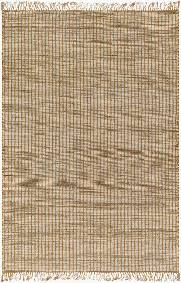 Livabliss Alex Handwoven Jute Flatweave Rug Natural Fiber Artisan Fringe for Entryway or Bath Beige, Sand 27" x 45" ALX2301-2745