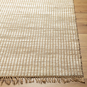 Livabliss Alex Handwoven Jute Flatweave Rug Natural Fiber Artisan Fringe for Entryway or Bath Beige, Sand 27" x 45" ALX2301-2745