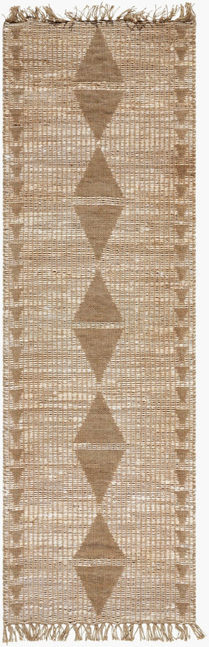 Livabliss Alex Handwoven Jute Flatweave Runner Rug with Fringe for Hallways and Entryways Beige, Sandston 2'6" x 8' ALX2303-268