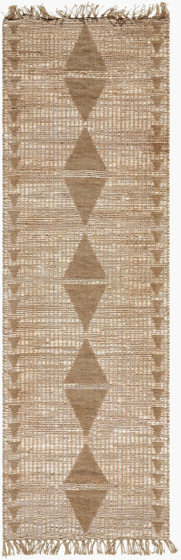 Livabliss Alex Handwoven Jute Flatweave Runner Rug with Fringe for Hallways and Entryways Beige, Sandston 2'6" x 8' ALX2303-268