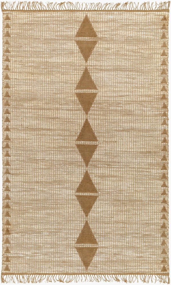 Livabliss Alex Handwoven Jute Flatweave Runner Rug with Fringe for Hallways and Entryways Beige, Sandston 9' x 12' ALX2303-912