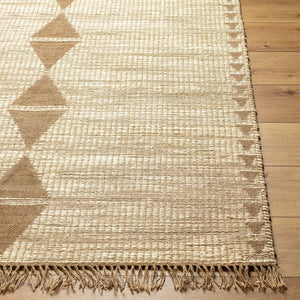 Livabliss Alex Handwoven Jute Flatweave Runner Rug with Fringe for Hallways and Entryways Beige, Sandston 2'6" x 8' ALX2303-268