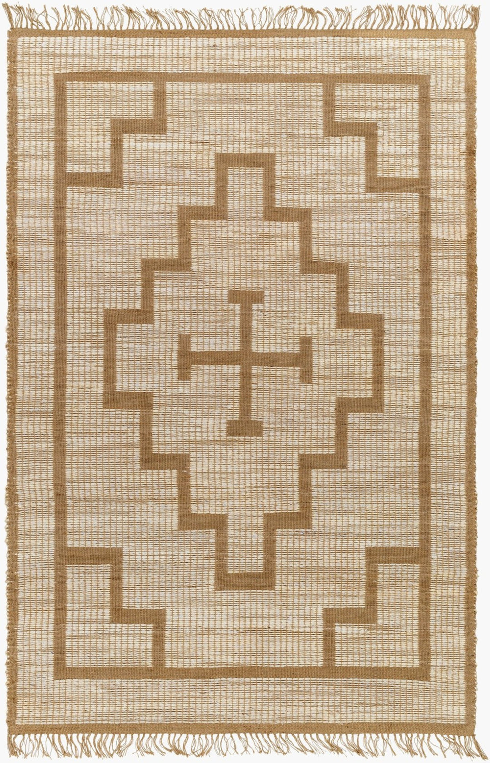Livabliss Alex Handwoven Jute Runner Rug with Fringe for Entryway Hallway Bohemian Farmhouse Beige, Sandston 9' x 12' ALX2304-912