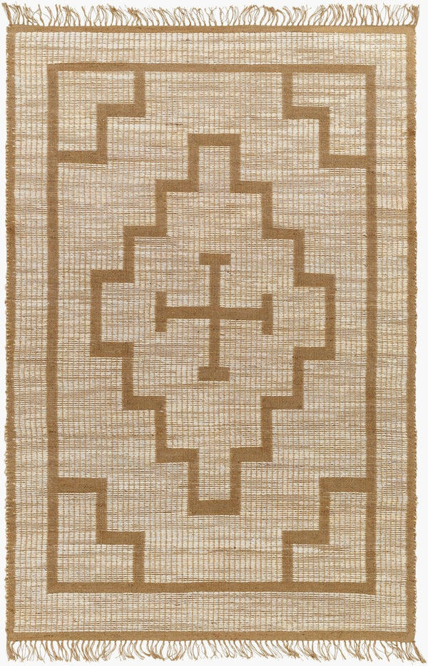 Livabliss Alex Handwoven Jute Runner Rug with Fringe for Entryway Hallway Bohemian Farmhouse Beige, Sandston 9' x 12' ALX2304-912