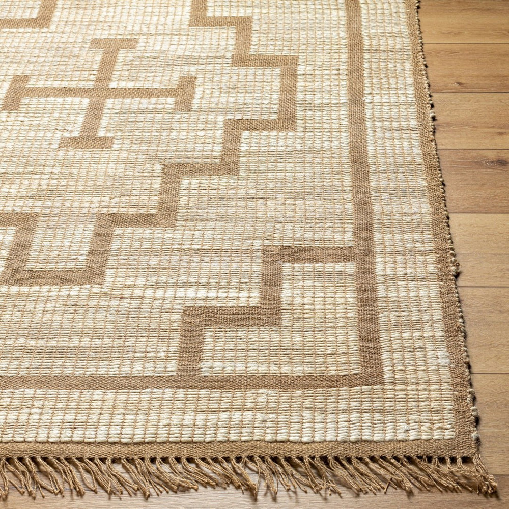 Livabliss Alex Handwoven Jute Runner Rug with Fringe for Entryway Hallway Bohemian Farmhouse Beige, Sandston 9' x 12' ALX2304-912