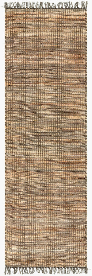Livabliss Alex Handwoven Jute Flatweave Runner Natural Fiber Bohemian Hallway Entryway Accent Taupe, Sandston 2'6" x 8' ALX2306-268