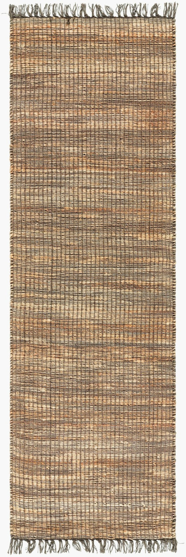 Livabliss Alex Handwoven Jute Flatweave Runner Natural Fiber Bohemian Hallway Entryway Accent Taupe, Sandston 2'6" x 8' ALX2306-268