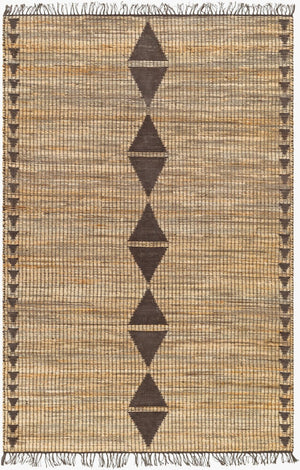 Livabliss Alex Handmade Jute Flatweave Runner Natural Fiber Artisan Rug for Hallways Entryways Charcoal, Musta 8' x 10' ALX2308-810