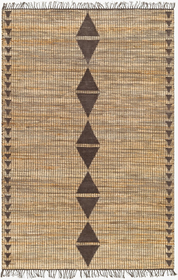 Livabliss Alex Handmade Jute Flatweave Runner Natural Fiber Artisan Rug for Hallways Entryways Charcoal, Musta 8' x 10' ALX2308-810