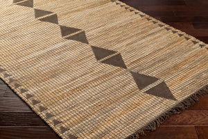 Livabliss Alex Handmade Jute Flatweave Runner Natural Fiber Artisan Rug for Hallways Entryways Charcoal, Musta 8' x 10' ALX2308-810