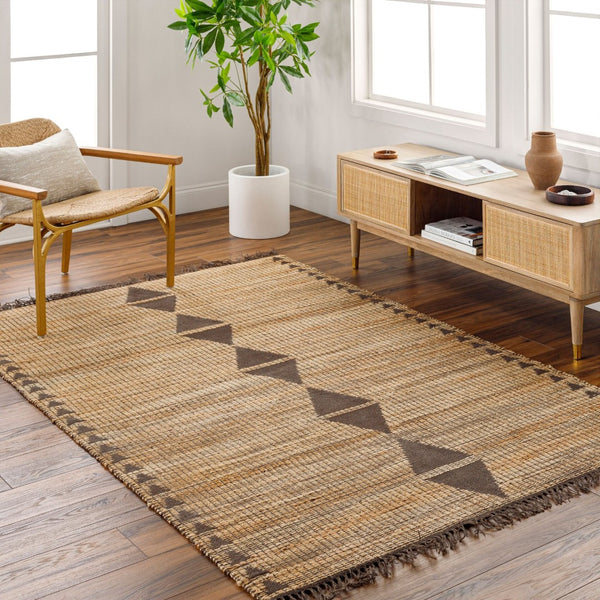 Livabliss Alex Handmade Jute Flatweave Runner Natural Fiber Artisan Rug for Hallways Entryways Charcoal, Musta 8' x 10' ALX2308-810